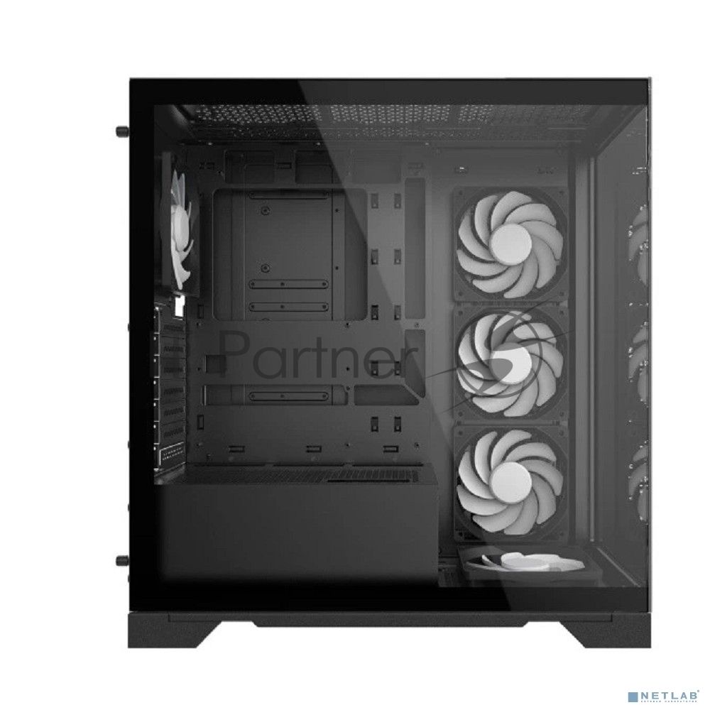Компьютерный корпус XPG INVADER X BLACK (INVADERXMT-BKCWW) Mid-Tower Gaming ATX PC Case with Panoramic View, Tempered Glass Panels, and RGb Lighting Black