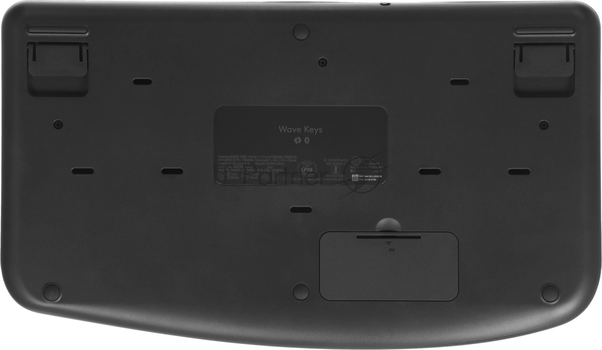 Клавиатура Logitech Wave Keys беспроводная, Bluetooth, радиоканал, серый