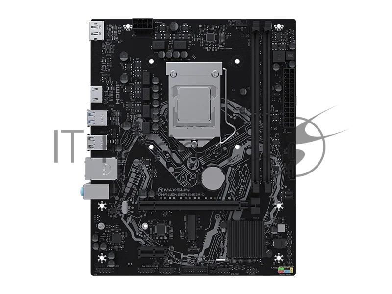 Материнская плата Maxsun Challenger B460M-D, LGA 1200, Intel B460, 2xDDR4, 2xSATA, 1xM.2, 1xPCIe 3.0 x16, 1xPCIe x1, 1xHDMI, 1xDP, 1x1Gb LAN, 2xUSB-A 5Gbps, 4xUSB-A 2.0, 3x3.5 мм, 7.1, mATX