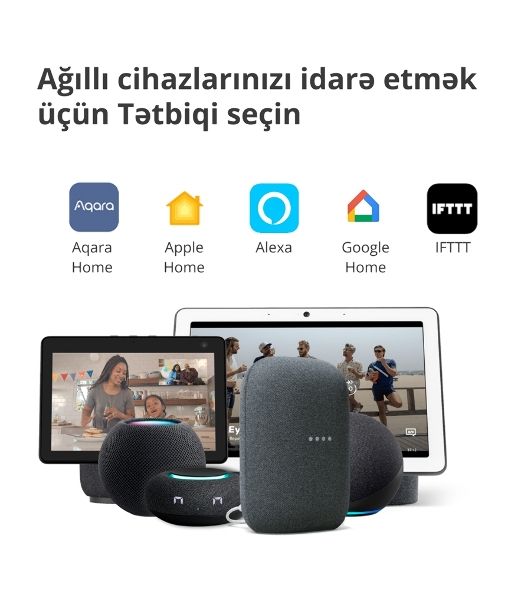Камера AQARA Camera Hub G3/Камера+ управления/Управление жестами/Камера 360/2K 2304х1296p/Протокол связи:Zigbee/WiFi/Питание:USB-C/белый CH-H03