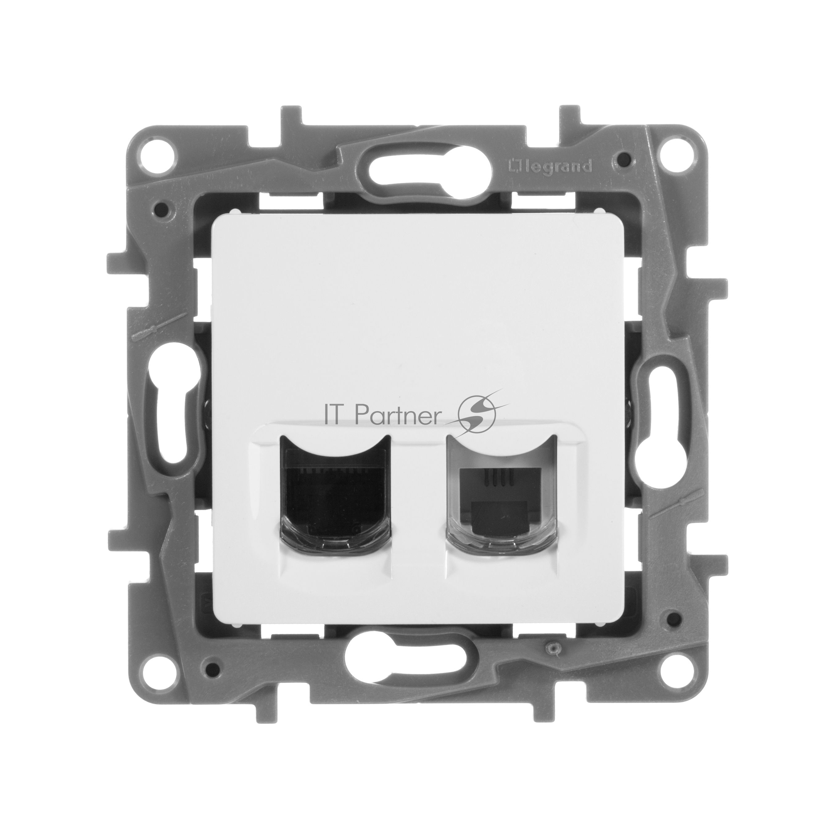 Розетка компьютерная ETIKA RJ11+RJ45 кат. 5 UTP, белый ETIKA Розетка RJ11+RJ45 кат. 5 UTP, белый