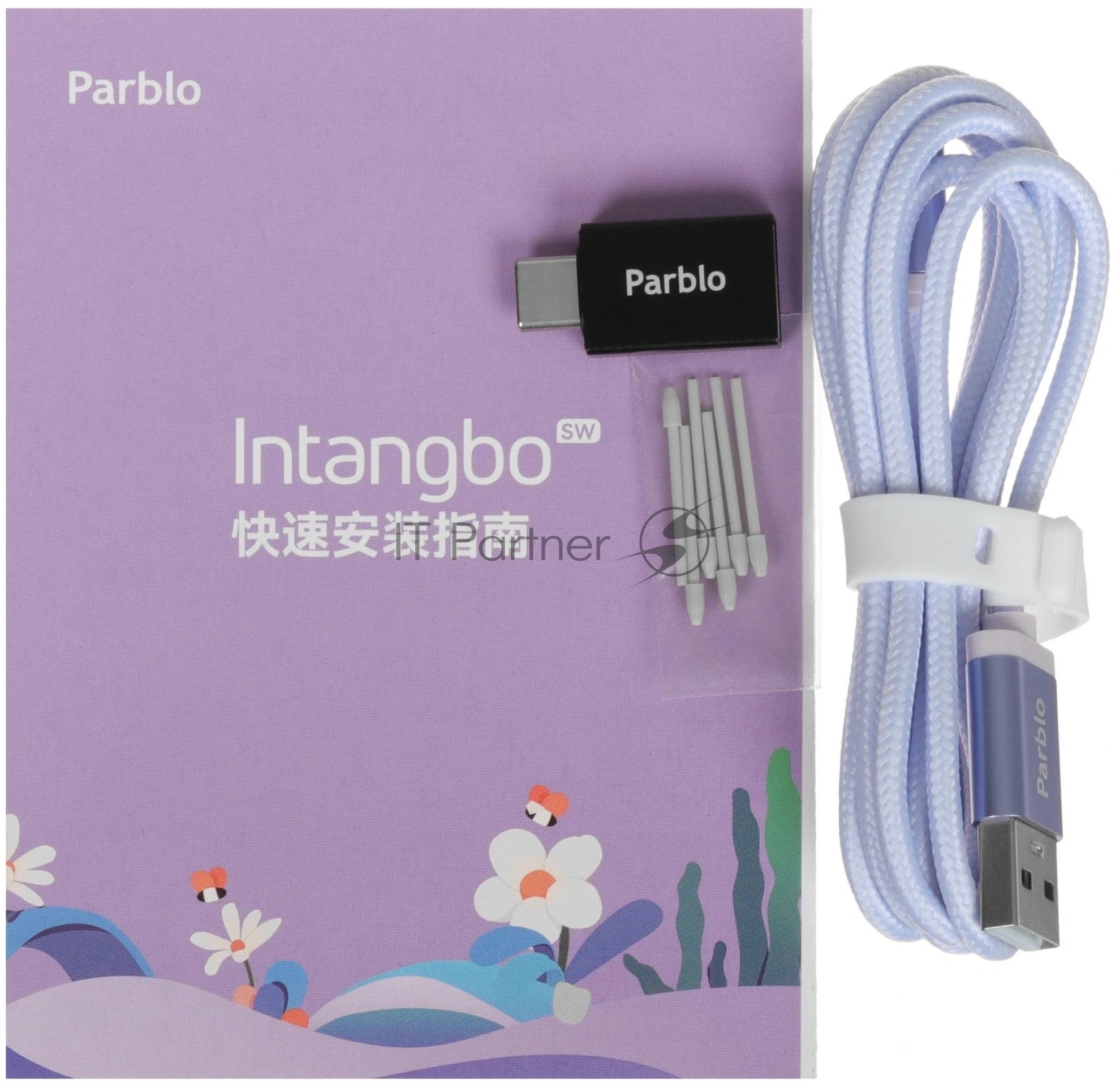 Графический планшет Parblo Intangbo SW USB Type-C фиолетовый