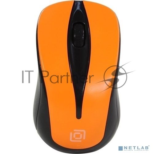 Мышь Oklick 675MW черный/оранжевый оптическая (800dpi) беспроводная USB (2but)