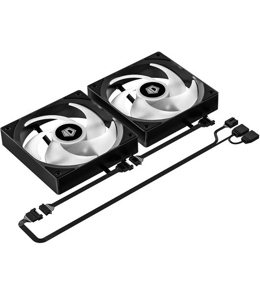Система жидкостного охлаждения ID-Cooling FX240 TD, 240 мм, 2x120 мм, 300-2000 об/мин, 27.2 дБ, 4-pin PWM, 300 Вт, ARGB, черный
