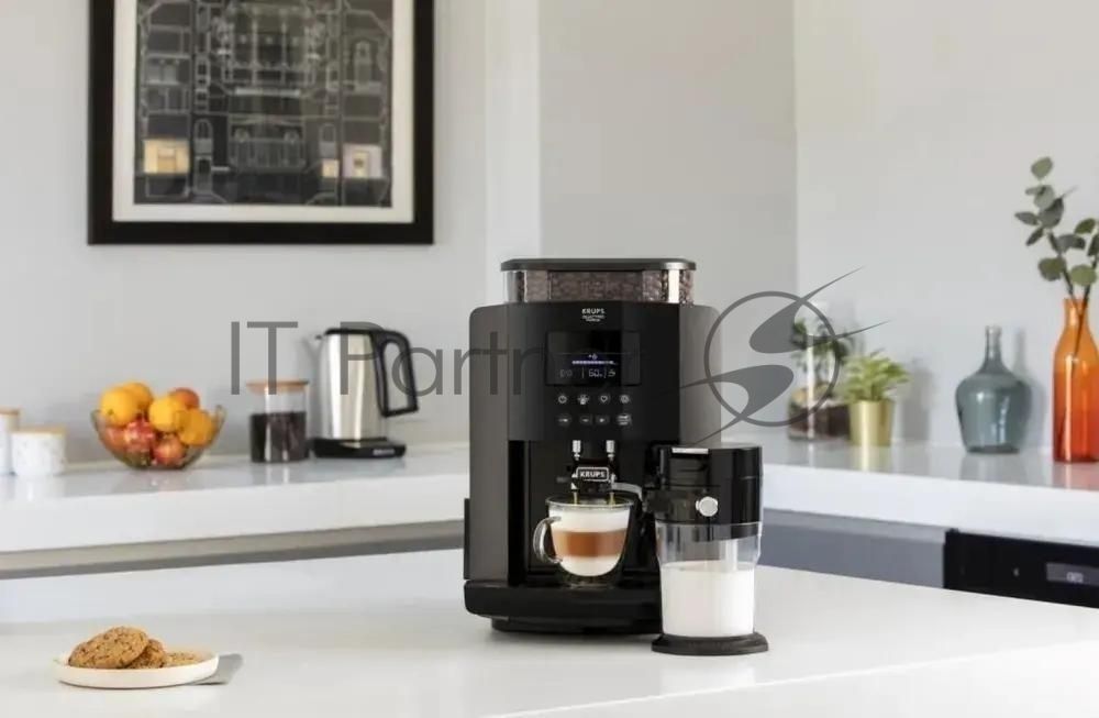 Кофемашина Krups Arabica Latte EA819E10 1450Вт черный/коричневый