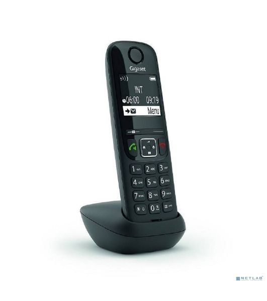 Дополнительная трубка Dect Gigaset AS690HX черный для AS690