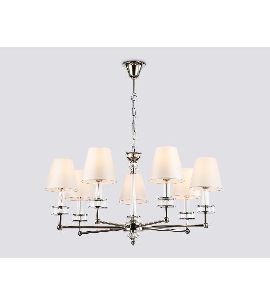 Люстра Ambrella light LH71003/7 BN/WH никель/белый E14*7 max 40W D820*1130