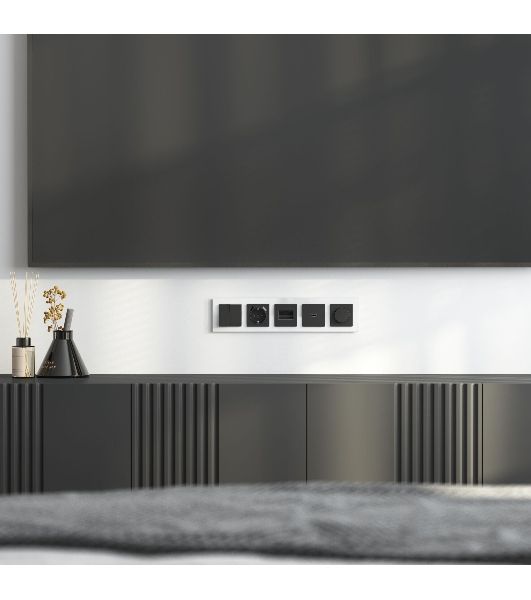 Рамка на 4 поста WERKEL AluMax (алюминий) W0043506