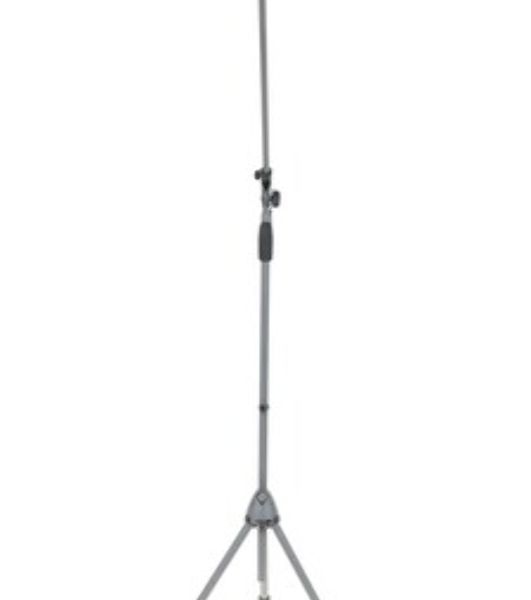 Микрофонная стойка "журавль" K&M 21080-300-02 высота от 925 до 1630 мм, длина стрелы от 425 до 725 мм, металлические узлы, складная конструкция, материал стойки - сталь, цвет хром