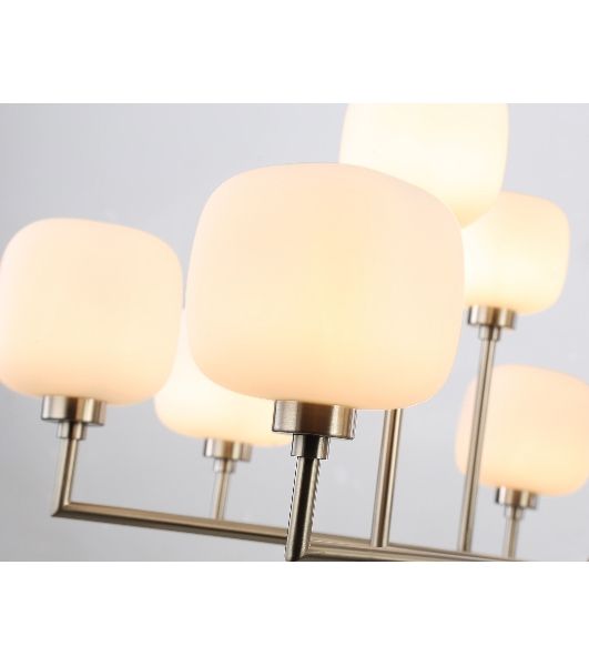 Люстра Ambrella light LH53005/12 SN/FR сатин никель/белый матовый G9*12 max 40W D910*680