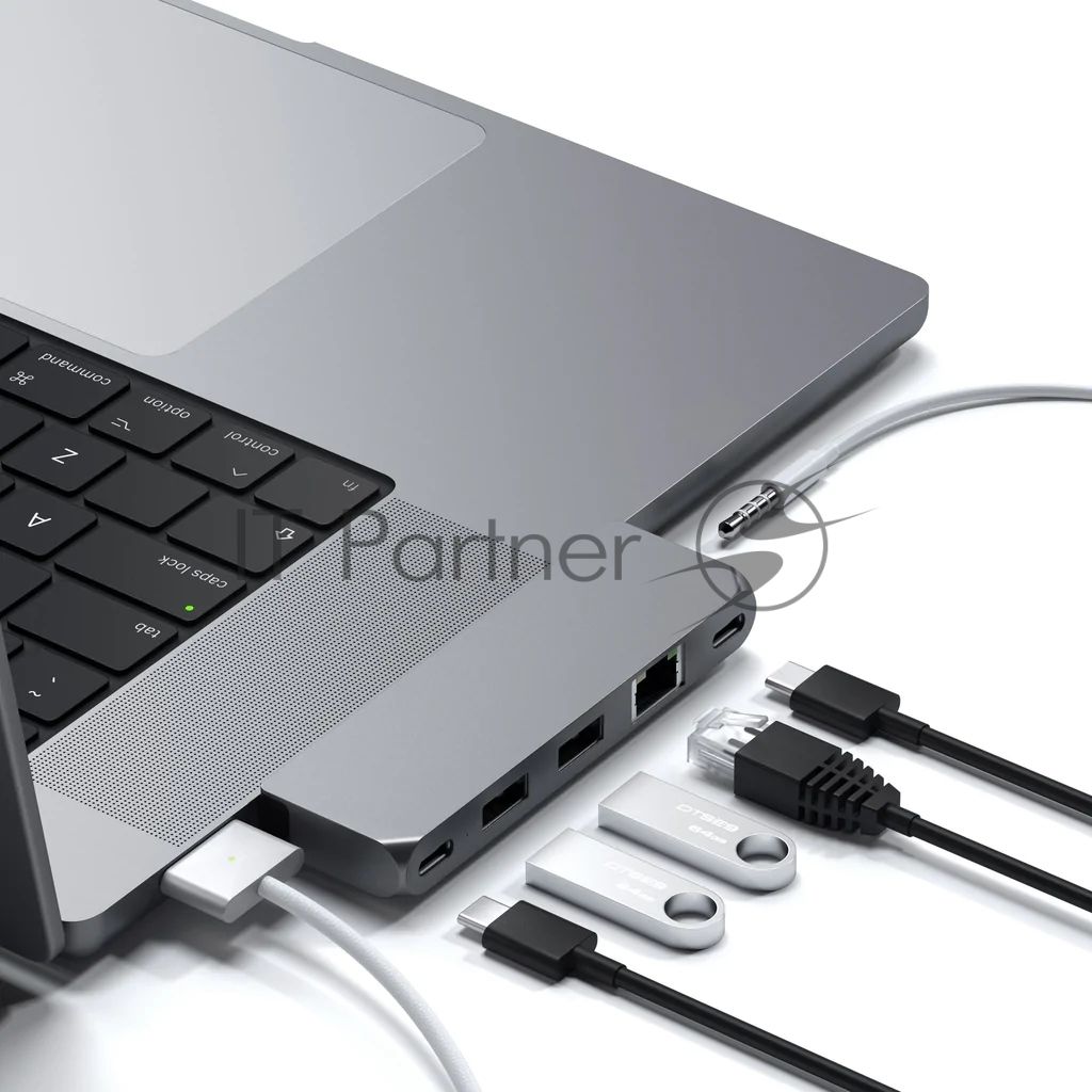 Док-станция Satechi ST-UCPHMIM, USB Type-C, USB 3.0/USB Type-C/RJ-45/Mini jack, USB