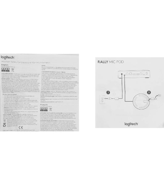 Микрофон Logitech Microphone for Rally ConferenceCamMic Pod Off белый