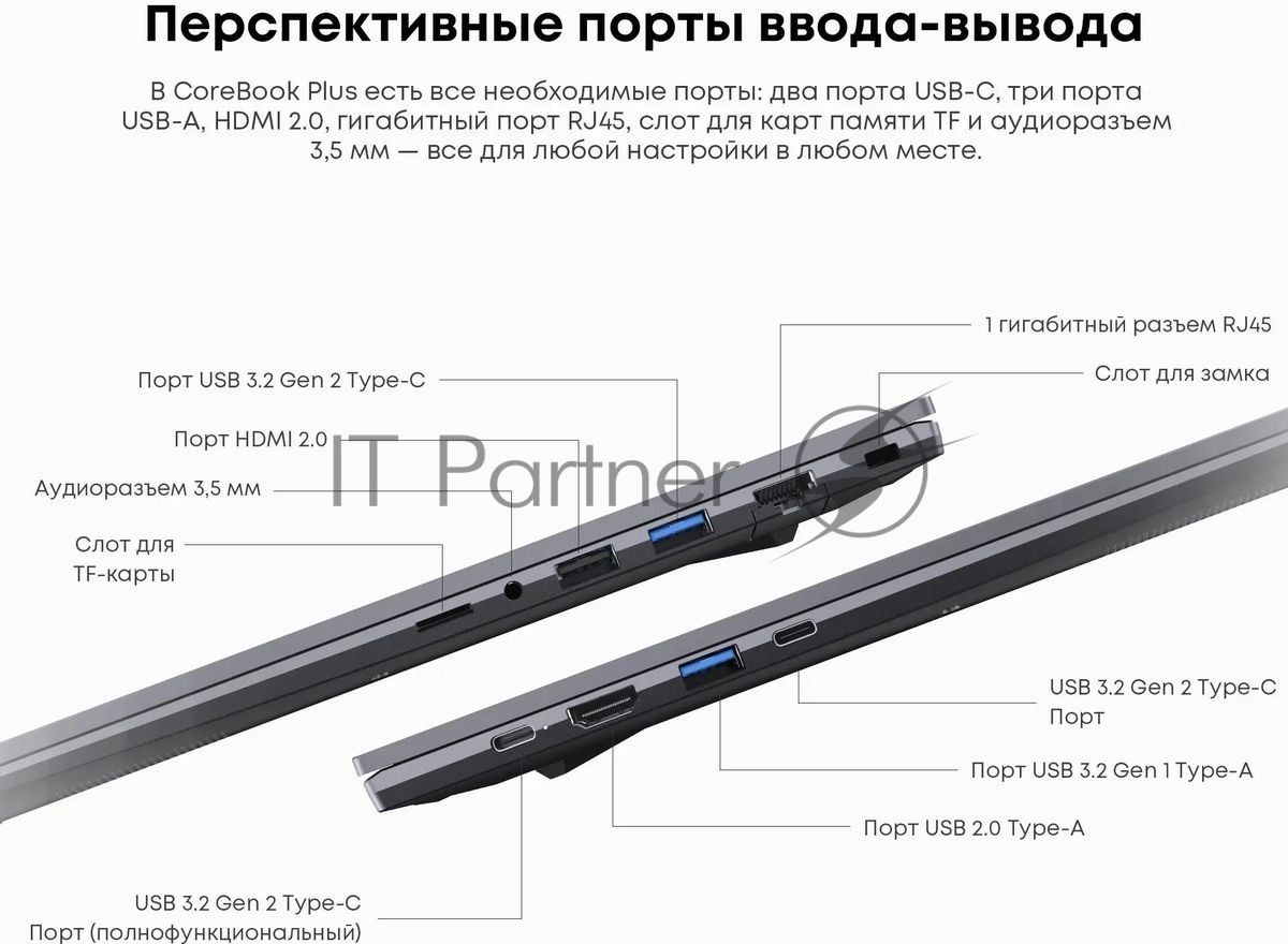Ноутбук CHUWI CoreBook Plus/16"/IPS/AMD Ryzen 5 7430U/16384Mb/512Gb SSD/AMD Radeon Graphics/Windows 11 Home/серый/1.88kg