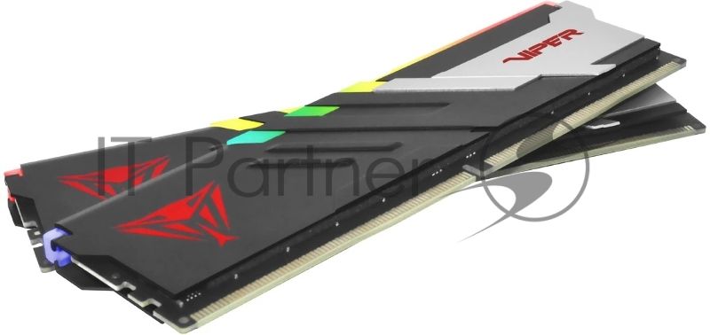 Оперативная память Patriot Memory Viper Venom, DDR5, 64GB (2x32GB), 6000 MHz, CL30, DIMM, с радиаторами, RGB, серебристый/черный