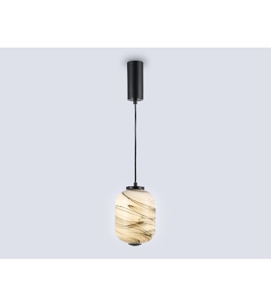 Подвесной светодиодный светильник Ambrella light LH11031 BK/MG черный/мраморно-серый 8W 3000K D150*1585