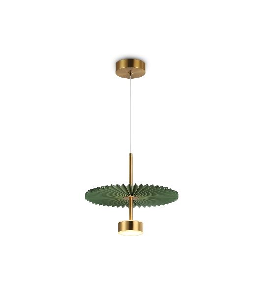 Светильник Ambrella light LH72609 BK/GR латунь/зеленый 6W 3000K D300*260-1770