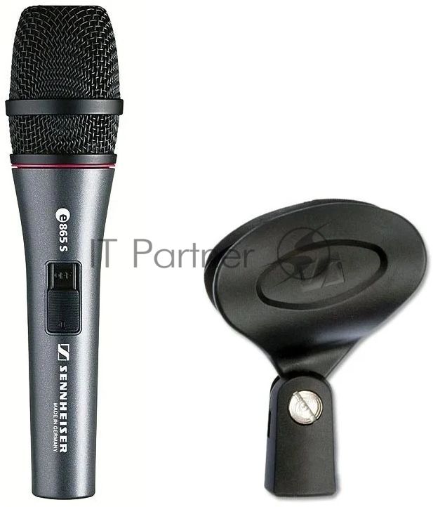 Микрофон Sennheiser e 865-S конденсаторный вокальный, суперкардиоида, бесшумный выключатель ON/OFF, 20 - 20000 Гц
