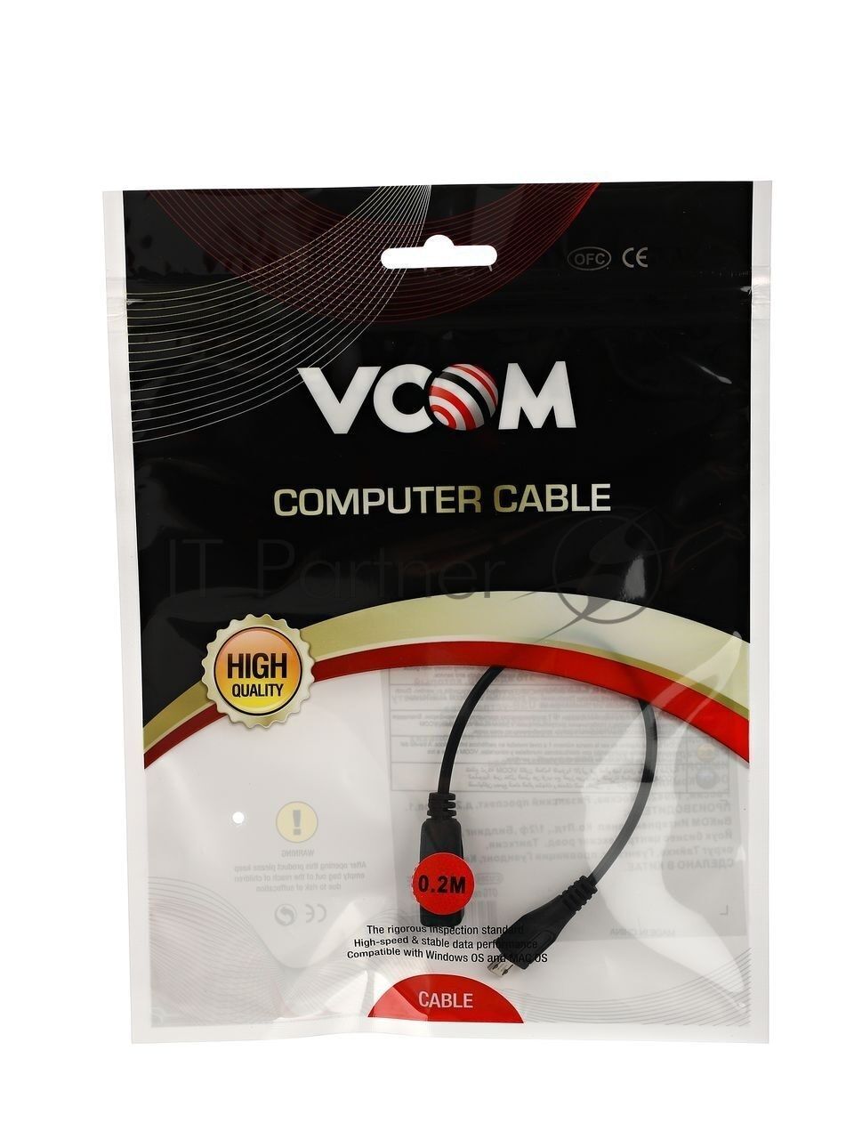 Переходник AF/microBM USB2.0 0,2м VCOM Кабель-переходник OTG MicroUSB-->USB(мама), CU280