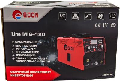 Сварочный полуавтомат Edon Line MIG-180 инвертор MIG-MAG/ММА/TIG