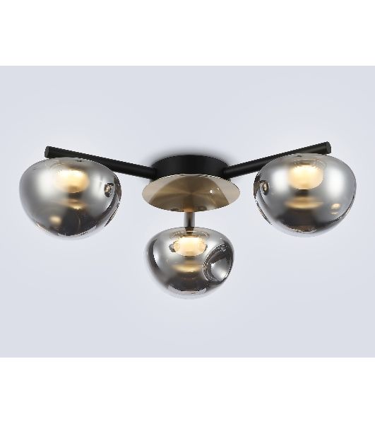 Светильник Ambrella light LH12006/3 BK/GD/SM черный/золото/дымчатый 18W 3000K D640*170