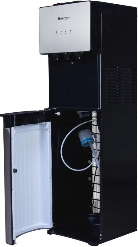 Кулер для воды Hotfrost V400AS, нижняя загрузка, нагрев 90 °С, охлаждение 10 °С, серебристый/черный