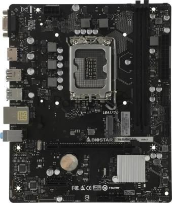 Материнская плата Biostar H610MHC 2.0, LGA1700, Intel H610, 2xDDR4, 4xSATA, 1xM.2 PCIe 3.0 x4, 1xPCIe 4.0 x16, 1xPCIe 3.0 x1, 1xVGA, 1xHDMI, 1x 1Gb LAN, 2xUSB 3.2 Gen1, 4xUSB 2.0, 3x3.5 мм, 7.1, microATX