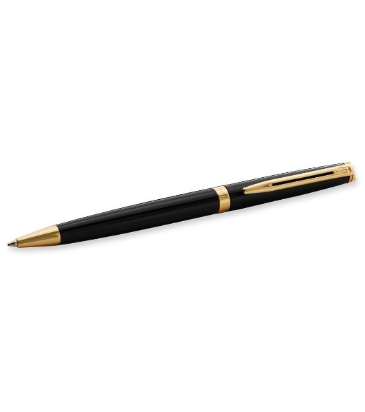 Ручка шариковая Waterman Hemisphere (CWS0920770) Matte Black GT M, синие чернила, подарочная коробка