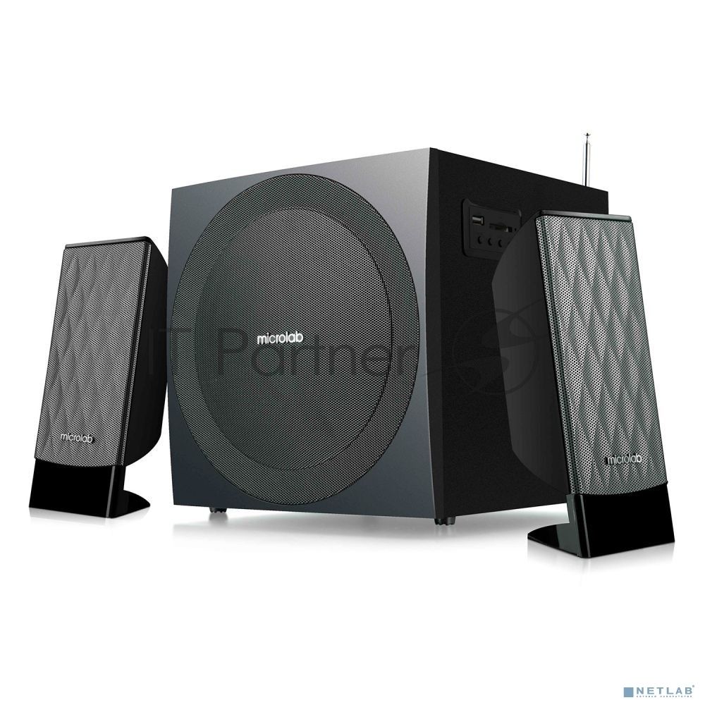 Колонки Microlab M-300BT 2.1чёрные (38W RMS), USB, SD, FM-тюнер, Bluetooth