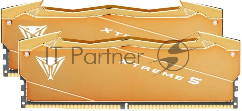 Оперативная память Patriot Viper Xtreme 5 Aurum, DDR5, 32GB (2x16GB), 8000 MHz, CL38, с радиатором, золотистый