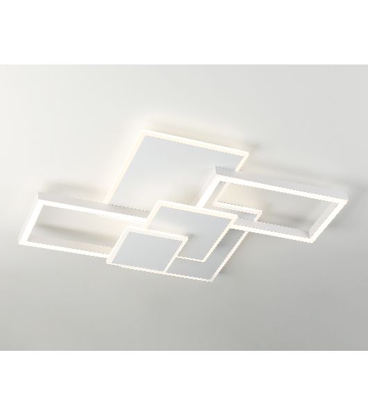 Потолочный светодиодный светильник Ambrella light FA1031/5 WH белый 95W 3000K-6400K 705*500*95 (ПДУ ИК)