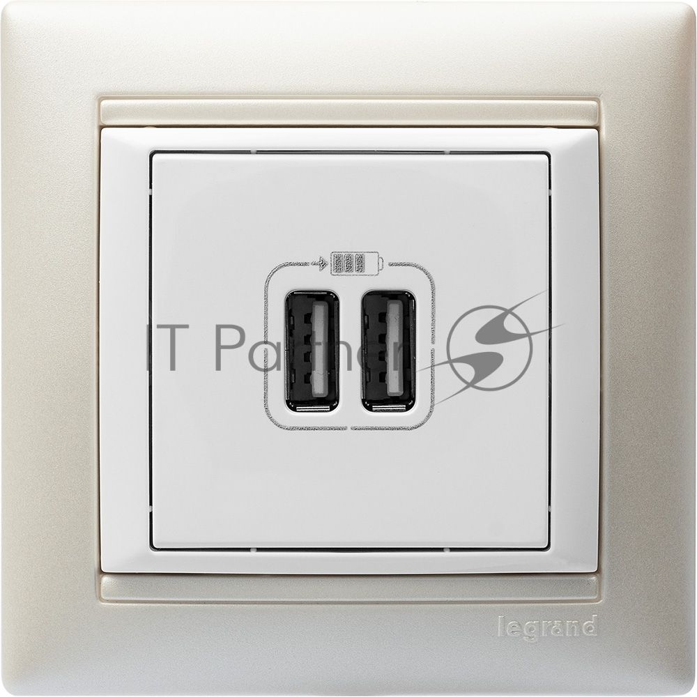 Электроустановочные изделия Legrand Legrand 770491  Рамка 1п Белый/Серебр  Valena