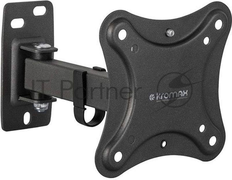 Кронштейн для телевизора Kromax CORBEL-2 черный, 10"-32" макс. 25 кг, настенный, поворот и наклон