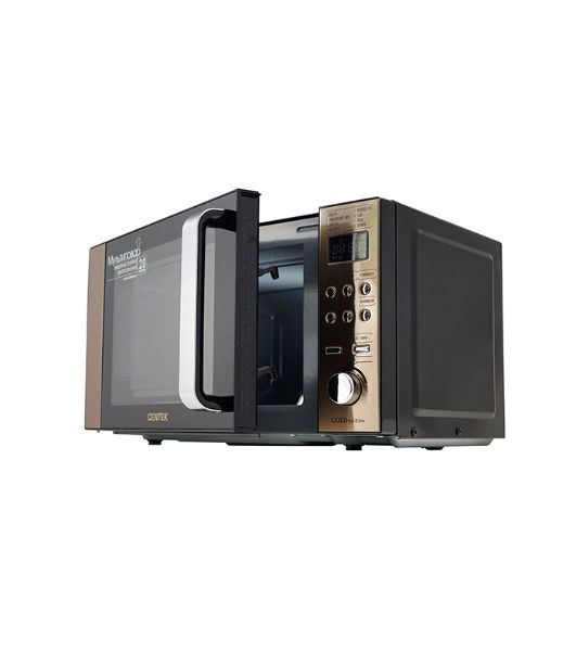 Микроволновая печь Centek CT-1584 черный/золотистый, 20 л, 700 Вт, переключатели - кнопки, поворотный механизм