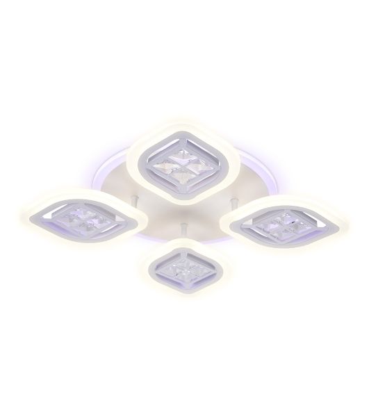 Светильник Ambrella light FA280/4 WH белый 69W 530*530*80 (ПДУ РАДИО 2.4G)