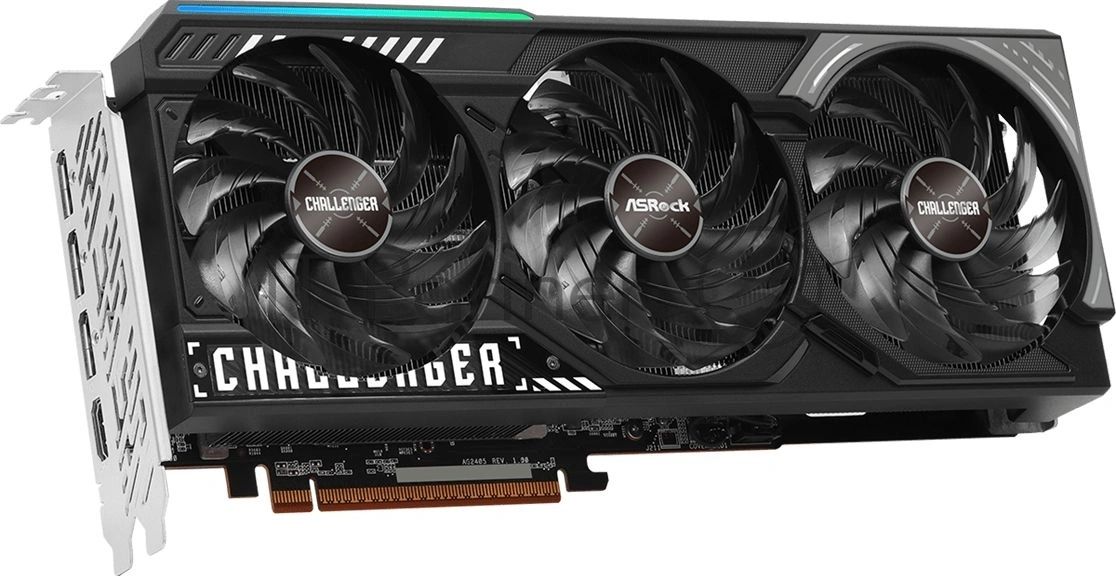 Видеокарта ASRock AMD Radeon RX 9070 Challenger, 16 GB GDDR6, 256 bit, 3xDisplayPort, HDMI, GPU 2070 MHz