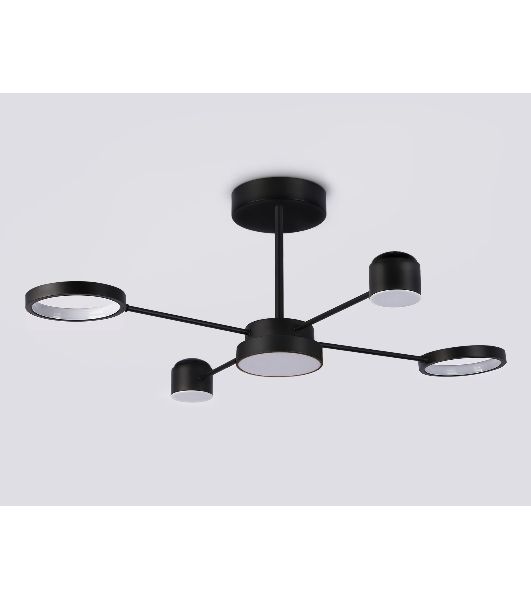 Потолочный светодиодный светильник Ambrella light FL51632/4+1 BK/GD черный/золото 3000K-6400K 48W 910*745*300 (ПДУ ИК)
