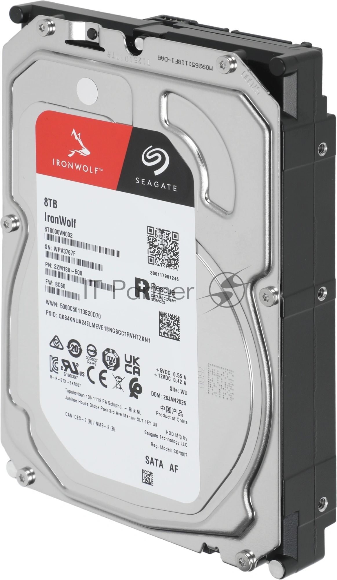 Жесткий диск HDD Seagate IronWolf 8Tb 5400rpm SATA 256Mb 3.5"