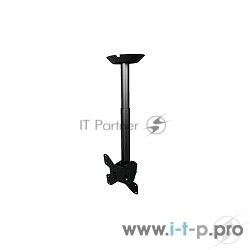 Крепеж Wize Pro C37 черный Потолочное крепление Wize для LCD телевизоров 13”–37”, VESA 200х200, наклон +20°, поворот 360°, длина штанги 61-91 см, до 36 кг