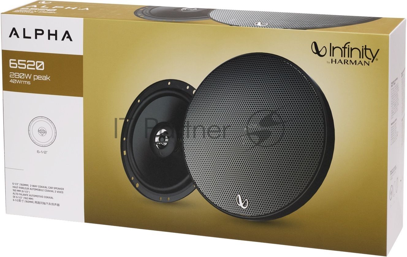 Колонки автомобильные Infinity Alpha 6520 280Вт 91дБ 4Ом 16.5 см (6 1/2дюйм) (ком.: 2 кол.) коаксиальные двухполосные