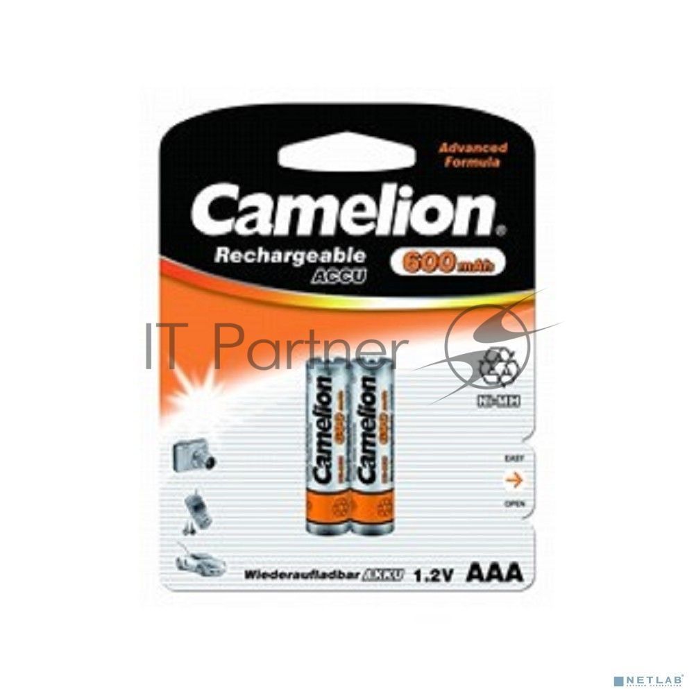 Аккумулятор Camelion AAA- 600mAh Ni-Mh BL-2 (NH-AAA600BP2, аккумулятор,1.2В)
