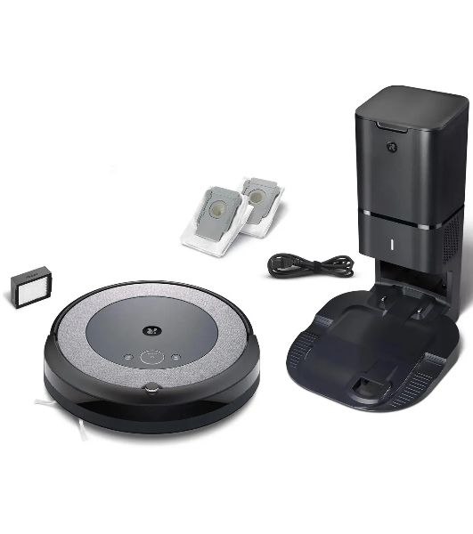 Робот-пылесос IROBOT Roomba i3+ серый/черный, 1800 мAч Li-Ion, уборка сухая, пылесборник контейнер 0.4 л