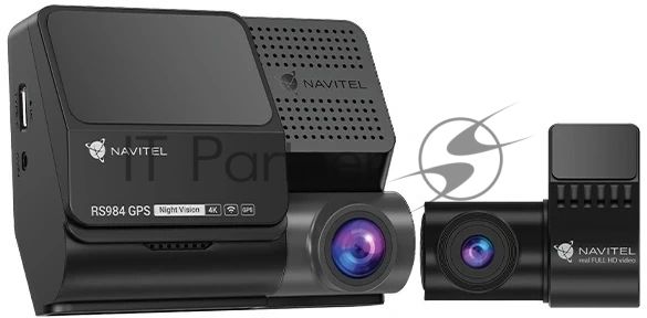 Видеорегистратор Navitel RS984 GPS, 3840x2160, 3", с камерой заднего вида, GPS, Wi-Fi, G-сенсор, датчик движения, GPS-информатор