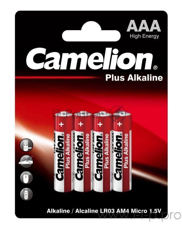 Элемент питания алкалиновый Camelion LR LR03 BL-4 (блист.4шт) 7369 1.5 В