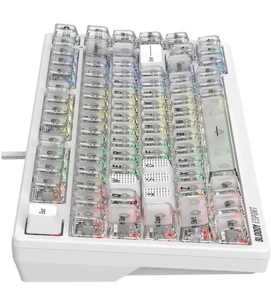 Клавиатура A4Tech Bloody MS76 проводная, USB Type-A, белый