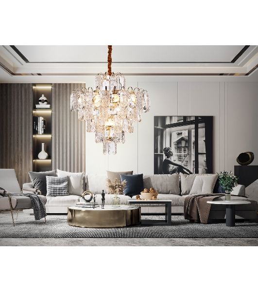 Светильник Ambrella light TR5233/12 SGD/CL/FR золото/прозрачный/белый матовый E27*12 max 40W D600*610