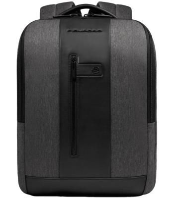 Рюкзак мужской Piquadro Brief2 CA4818BR2/GRN серый/черный нейлон/натур.кожа