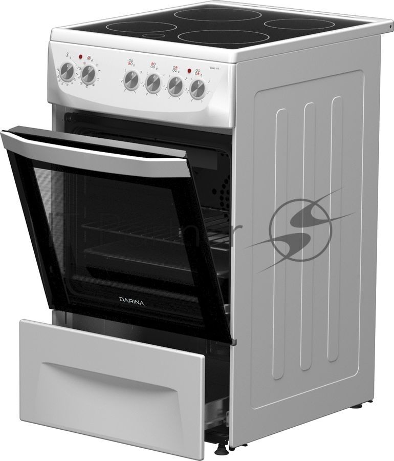 Плита электрическая Darina 1D5 EC 241 614 W белый/черный, конфорок 4 шт, духовка 50 л, 50 см x 85 см x 60 см