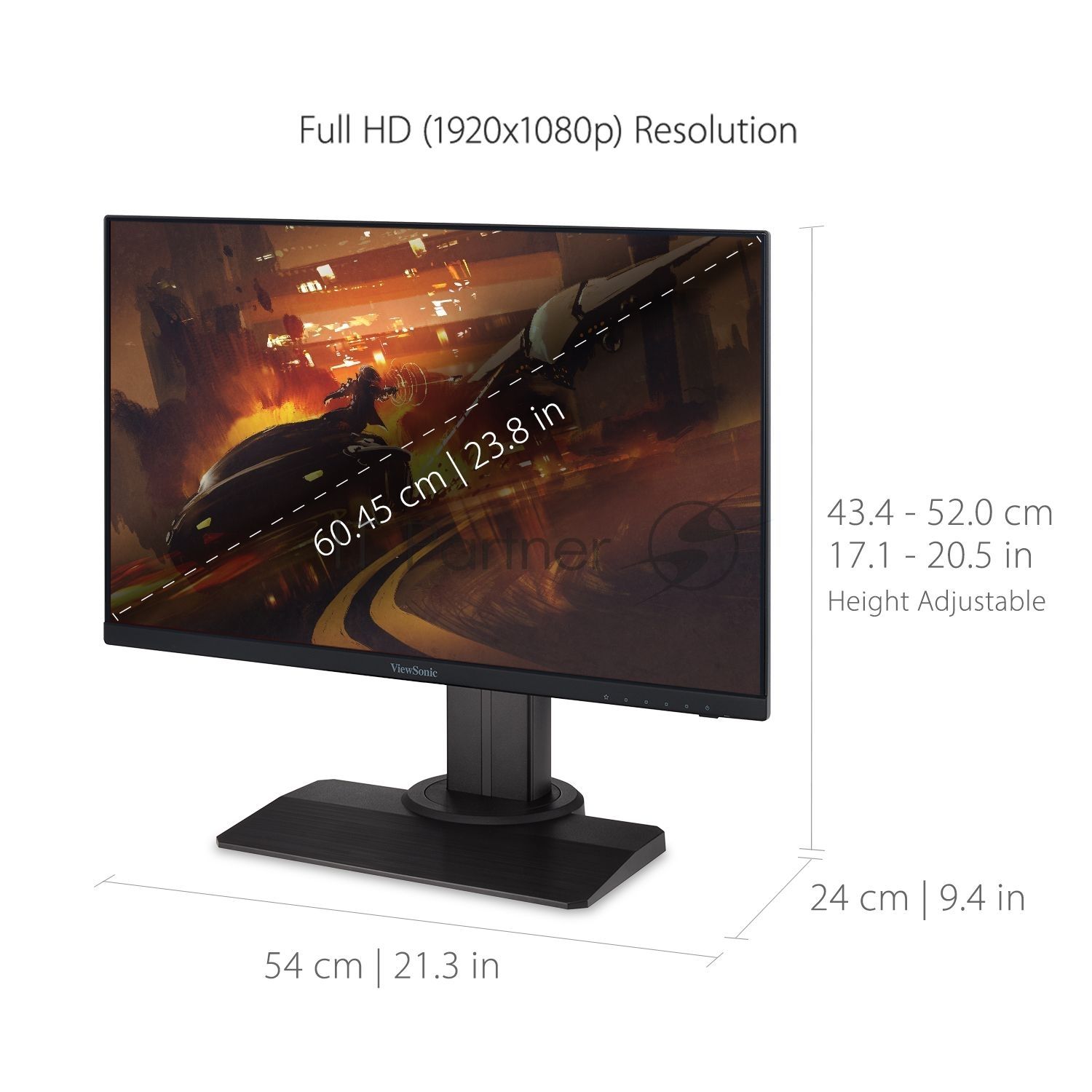 Монитор 23.8" ViewSonic XG2431 IPS 1920x1080, 240 Гц, 1 мс, 16:9, 350 кд/м², 2xHDMI, DisplayPort, HDR, Flicker Free, Low Blue Light, черный