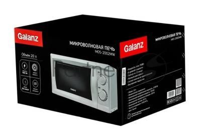 Микроволновая печь Galanz MOS-2002MW белый, 20 л, 700 Вт, переключатели - поворотный механизм