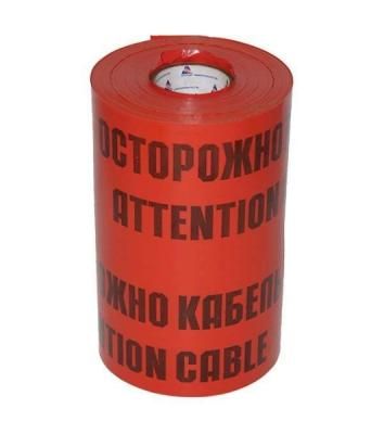 Лента сигнальная ЛСЭ-600мм "Осторожно кабель" красн. (рул.100м) Протэкт ЛСЭ-600/100 кр/ч